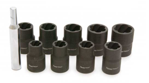 Vastakierrehylsysarja 1/2" 10-19 mm