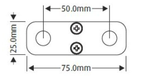 Yhdyslevy Link Plate (51mm pitch) (Set of 2pcs)