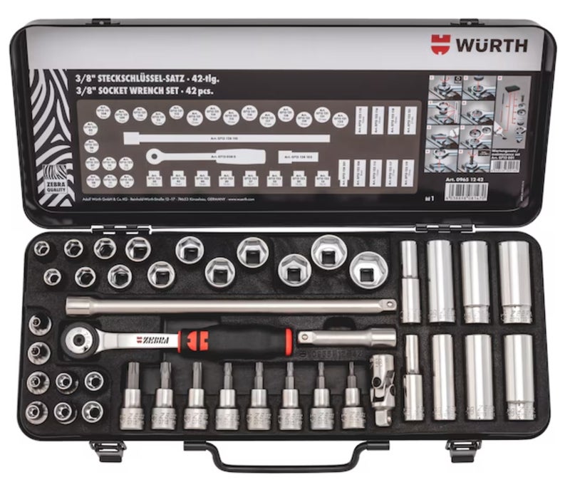 3/8" hylsysarja 42 osaa